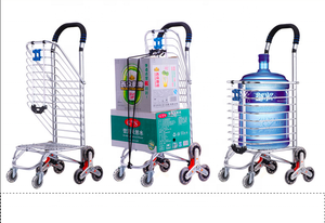 6 Wiel Supermarkt Kruidenier Handkar <span class=keywords><strong>Trolley</strong></span> Tas Kar Trap Klimmen Winkelwagen <span class=keywords><strong>Trolley</strong></span> - Product Image 5