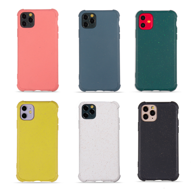100% Biodegradable 2.0MM PBAT/PAS/PAL Ultra-Slim Protect Shockproof Eco-Friendly Case for iPhone 11 Pro Max X XS XR