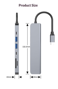 <span class=keywords><strong>MacBook</strong></span> <span class=keywords><strong>Pro</strong></span>/Air用Type Cハブ 7ポートドングル SD/TFカードリーダー付き 100W PD USB 3.0 アルミニウム合金製 <span class=keywords><strong>Windows</strong></span>対応 - Product Image 6