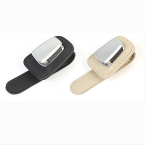 <b>Car</b> Sun Visor Sunglasses <b>Clip</b> Universal Leather Eyeglasses Holder Multi Functional Document <b>Clip</b> For Auto Interior Accessories - Product Image 5