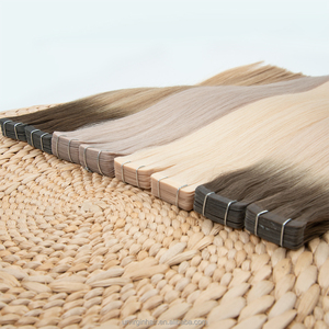 Extensions de cheveux à bandes de 22 pouces, 100% cheveux humains vierges russes, 100% Remy, lisses, double trame, extensions à bandes de cheveux humains - Product Image 6