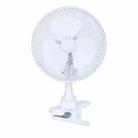 Ventilateur de poussette 8 pouces 10W, portable à clipser, blanc, pour lit, bébé, bureau, compact et silencieux