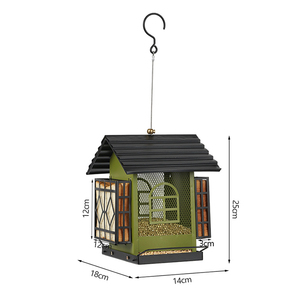 Công Suất Lớn Ngoài Trời <span class=keywords><strong>Bird</strong></span> Feeders Kim Loại <span class=keywords><strong>Bird</strong></span> Trung Chuyển Với Đôi Suet Lồng Thời Tiết Kim Loại Mái - Product Image 6