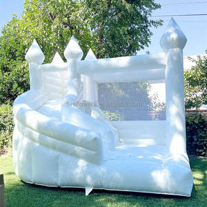 Blanco Curvo Tobogán Castillos Inflables Niños Área <span class=keywords><strong>de</strong></span> juegos Interior <span class=keywords><strong>Palacio</strong></span> Casa - Product Image 2