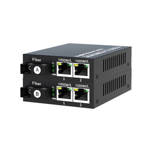 Omenfirst BK1002K-1F горячая Распродажа 1SC 2rj45 гигабитный медиаконвертер 3 км 20 км LC одномодовый волоконно-оптический трансивер 1310 нм переключатель - Product Image 1