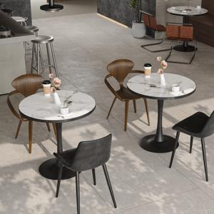 White <b>Marble</b> Sintered Stone <b>Table</b> <b>Top</b> with Gold Aluminum Edge | Luxury Commercial Tabletop Wholesale - Product Image 6