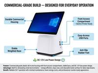 SANDU P7, Terminal Punto de Venta Todo en Uno con Pantalla Táctil Capacitiva de 15.6 Pulgadas, Windows 10, 4 GB de RAM, Caja Registradora para Tiendas Minoristas y Restaurantes