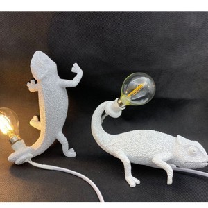 Luz de noche para cabecera, personalidad creativa, forma de Animal, lámpara de pared de cuervo negro, lámpara de mesa de luz Led camaleón - Product Image 5