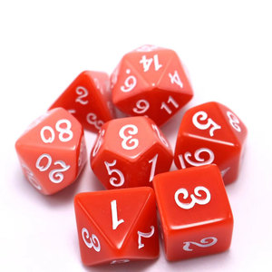 Venta al por mayor núcleo cubierto transparente poliedro conjunto acrílico dos tonos capa de <span class=keywords><strong>color</strong></span> dados poliédricos para el juego RPG en línea - Product Image 4