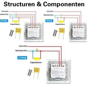 Touch <b>Switch</b> Tempered Glass 86mm Single Wire Control Concealed Mount With Iron Bracket <b>Sensor</b> <b>Switch</b> - Product Image 3