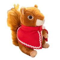 Meilleure vente Posture debout simulé jouets en peluche petit écureuil en peluche mignon poupée Cape écureuil jouets en peluche