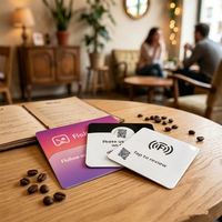 Carte intelligente RFID NFC durable en acrylique/PVC avec puces NFC 215/216/213 13,56 MHz pour l'adhésion et le partage d'URL sur les réseaux sociaux