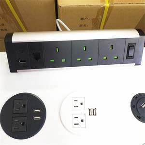 <span class=keywords><strong>Pince</strong></span> amovible sur le Bord du Bureau Montable D'alimentation UK <span class=keywords><strong>Prise</strong></span> de Données <span class=keywords><strong>Prise</strong></span> De Table 3 Puissance + usb + USB-C + <span class=keywords><strong>RJ45</strong></span> + 1 interrupteur 5V 2.1A - Product Image 3