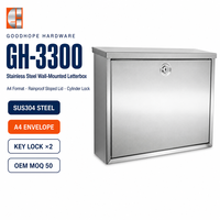 Boîte aux lettres extérieure en acier inoxydable 12L, murale, avec serrure à clé, antivol, pour projets immobiliers, collectivités, entrepreneurs, OEM, ODM
