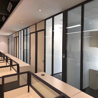 Cloison Modulaire Commerciale en Aluminium avec Panneaux de Verre Simples et Doubles pour Bureaux, Centres Commerciaux, Entrepôts et Espaces Intérieurs
