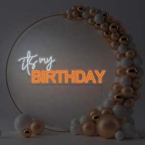 Design libre Vente en gros Personnalisé Joyeux Anniversaire Acrylique Led Néon Signe C'était toujours vous Enseignes Néon d'extérieur - Product Image 1