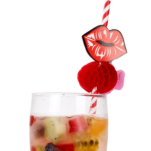 Pink Pineapple Party Paper <b>Straws</b> Biodegradable Single Use Creative Beverage Dessert Decorations Cross Border - Product Image 4