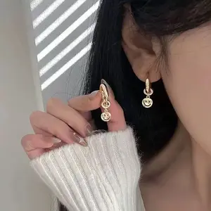 new golden color silver pendant drop earrings for women fashion lovely light elegant detachable earrings girls punk accessories