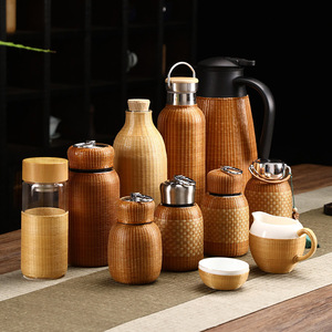 Gobelet isolé tissé en acier inoxydable de style chinois de grande capacité bouteille d'eau chaude portable de <span class=keywords><strong>voyage</strong></span> en plein air <span class=keywords><strong>pour</strong></span> cadeaux - Product Image 3
