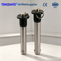Goupille à ressort en acier inoxydable à dégagement rapide avec embout à bille et épaule à bride, finition polie brillante, diverses tailles pour treillis d'éclairage