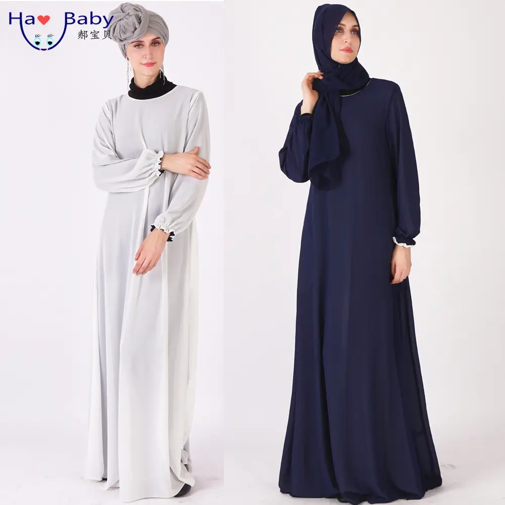Hao bebek yüksek kaliteli akşam müslüman kadın giyim tam uzunlukta elbise