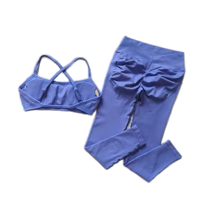 Conjunto Deportivo de Yoga sin Costuras con Logotipo Personalizado, Espalda Descubierta, para Correr, Entrenamiento, Secado Rápido, Transpirable - Product Image 3