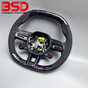 คาร์บอน BSD สำหรับ<span class=keywords><strong>พวงมาลัย</strong></span> Alcantara ฟอร์จสีม่วงจริง Su7ของ Xiaomi - Product Image 3