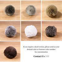 Jouet pour chat en fourrure de lapin naturelle, boule de peluche avec herbe à chat, jouet interactif d'enrichissement pour chat, personnalisable OEM