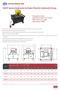 ปั๊มไฮดรอลิกไฟฟ้าไร้แปรงถ่าน China VHCP1011 700 บาร์ 10 ลิตร พร้อมวาล์วโซลินอยด์เยอรมัน มอเตอร์ 1.1 กิโลวัตต์ เทียบเท่า Enerpac - Product Image 5