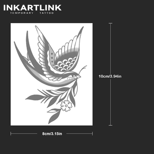 <span class=keywords><strong>Tatuaje</strong></span> Semipermanente Realista de Golondrina y <span class=keywords><strong>Flor</strong></span> al por Mayor, Larga Duración 2 Semanas (15 Días), Arte Corporal para Hombres y Mujeres, <span class=keywords><strong>Brazo</strong></span> - Product Image 4
