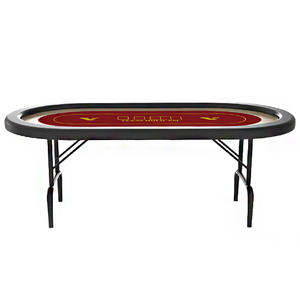 Table de <span class=keywords><strong>poker</strong></span> Texas Hold'em ultime en bois rouge personnalisée pour <span class=keywords><strong>casino</strong></span> YH 1,2 m avec pieds pliants - Product Image 4