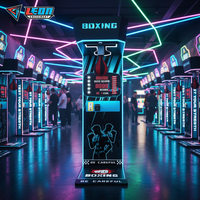 Machine de boxe d'arcade à monnayeur avec lumières clignotantes, garantie 1 an, interface en anglais