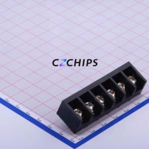HB9500-9.5-6P Barrier Terminal Block Through hole Component (THT),P=9.5mm Connector Three Sides 9.5mm 1x6P Straight Pin - Product Image 1
