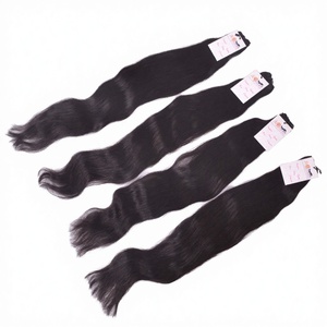 Extensions de cheveux vierges indiens Remy Grade 12A, double trame, non traités, lisses et soyeux, 30 pouces - Product Image 3