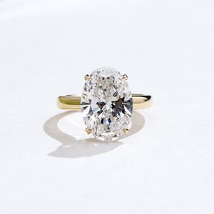 Messi Jewelry MSR-2032 18K <b>Lab</b> Grown Diamond Oval Shape Ring For Women - Product Image 1