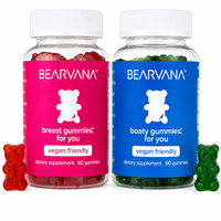 SWOOT Custom BEARVANA Peach Support Gummies multivitaminés pour femmes 60 unités (Saveur Baies) |   Complément alimentaire à base de plantes 5-HTP