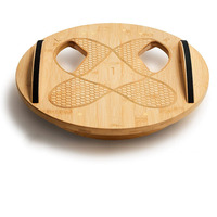 Planche d'équilibre à bascule ergonomique pour le fitness à domicile avec coussinets antidérapants Repose-pieds en bois Bureau debout amélioré Articles divers ménagers de bureau