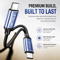 Câble USB-C vers USB-C Biaze 240W PD 5A Charge Rapide 20 Gbps USB 3.2 Vidéo 4K pour iOS/Ordinateur Portable/Téléphone/Tablette 1M Gaine en Nylon Tressé