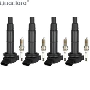 คอยล์จุดระเบิดและหัวเทียนสำหรับโตโยต้า คัมรี่ ไฮแลนเดอร์ RAV4 เมทริกซ์ โซลาร่า ไซออน TC XB 2002 -2012 2.4 L4 UF333 90919-02243 - Product Image 2