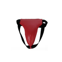 Jambières de protection de boxe en cuir professionnel de haute qualité Logo personnalisé Garde d'aine d'entraînement de combat pour équipement d'entrejambe de karaté