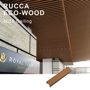 Trong Nhà Trang Trí WPC PVC Và Gỗ Composite Trần Bảng Điều Chỉnh 40*25Mm Hình Dạng Dải Không Thấm Nước Chống Ẩm Trần Nghệ Thuật - Product Image 4