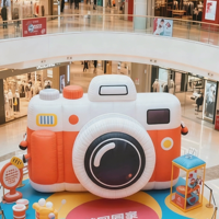 Appareil photo instantané géant gonflable à LED avec logo personnalisé en tissu Oxford, couleur personnalisée - Appareil photo numérique pour publicité extérieure