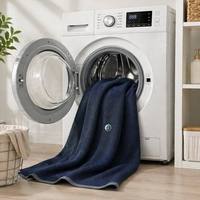 Châle chauffant portable en flanelle bleu marine, recharge USB, 3 niveaux de chauffe, minuterie, lavable en machine