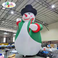 Grand modèle de bonhomme de neige gonflable, figurine gonflable pour événement de Noël en centre commercial et aménagement paysager hivernal communautaire