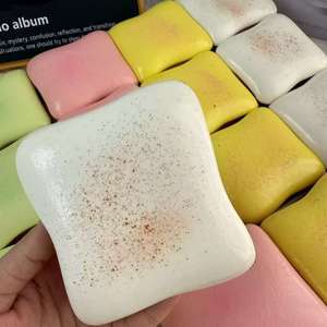 Squishy Bread Shape Slow Rising Stress Relief <b>Toy</b> Soft Hand Press Fidget <b>Toy</b> For Relaxation <b>Desk</b> Play And Gift Packaging Use - Product Image 2