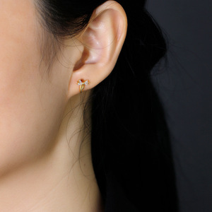 Sterling <strong>Silver</strong> Gold Knot Earrings <strong>Stud</strong> S925 Bow Knot Earrings <strong>Stud</strong> Bulk <strong>Silver</strong> <strong>Stud</strong> Earrings - Product Image 6