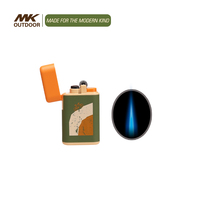 Briquets MK Rick and Morty, coupe-vent, verrouillables, à gaz, coupe-vent, briquet à flamme droite