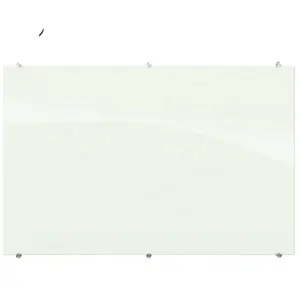 Tablero de borrado en seco de vidrio sin marco magnético brillante de 120x180 cm con bolígrafo y borrador - Product Image 1