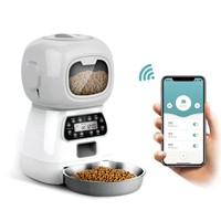Automatischer Futterautomat für Haustiere, 3,5 l, mit Sprachsteuerung, intelligenter Futternapf-Roboter, Futterspender mit WLAN-App, automatischer Futterspender für Katzen/Hunde