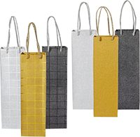 Sacs d'emballage en plastique de luxe avec logo personnalisé imprimé pour bouteille de vin Sacs cadeaux artisanaux Sac en papier multifonction